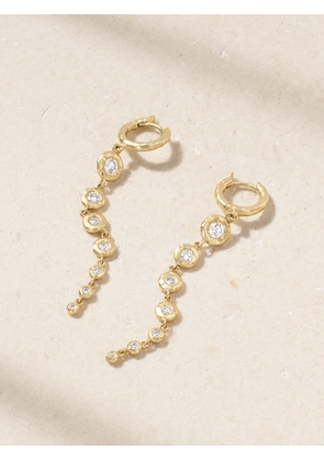 Octavia Elizabeth - Charmed Micro Gabby 18-karat Recycled Gold Diamond Hoop Earrings - One size