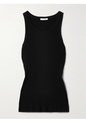 The Row - Misty Ribbed Cotton-jersey Tank - Black - x small,small,medium,large,x large