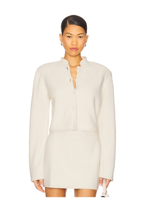 Clea Caelia Boucle Knit Jacket in Ivory. Size S. Also in XS.