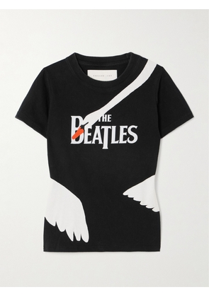 Conner Ives - Swan Appliquéd Printed Cotton-jersey T-shirt - Black - x small,small,medium,large