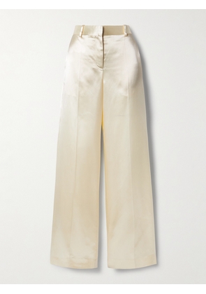 The Row - Encore Satin Straight-leg Pants - Cream - US10,US12,US14