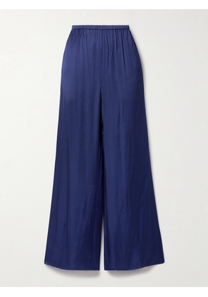 DIANE VON FURSTENBERG - Gianna Satin Wide-leg Pants - Blue - x small,small,medium,large,x large