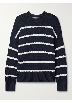 La Ligne - Marina Striped Cotton Sweater - Blue - x small,small,medium,large,x large