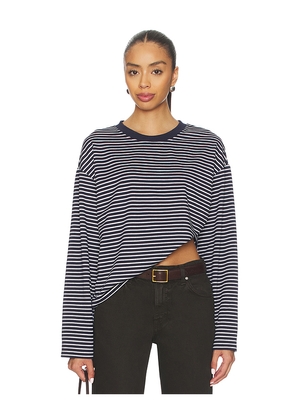 ALL THE WAYS Lily Long Sleeve Top in Navy. Size M. Also in XXS, S.