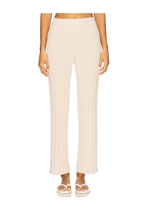 Barefoot Dreams CozyChic Ultra Lite Ribbed Ankle Pant in Cream. Size M. Also in S.