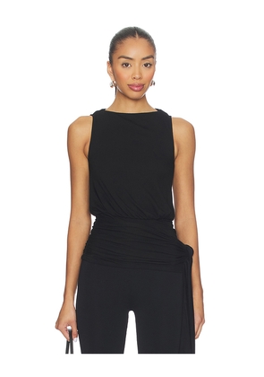 ALL THE WAYS Jackalina Top in Black. Size L. Also in XS, XXS, S, M, XL.