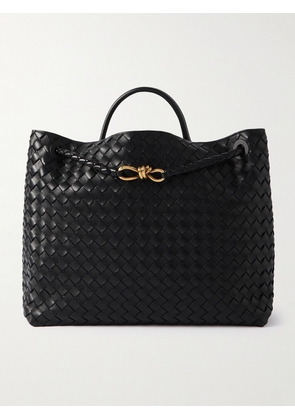 Bottega Veneta - Andiamo Large Embellished Intrecciato Leather Tote - Black - One size