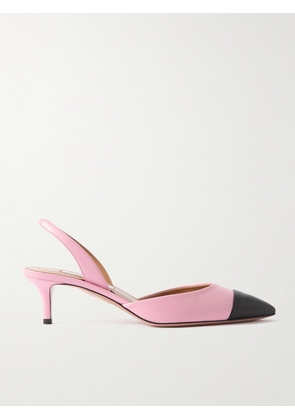 Aquazzura - Milanese 50 Leather Slingback Pumps - Pink - IT36,IT36.5,IT37,IT37.5,IT38,IT38.5,IT39,IT39.5,IT40,IT40.5,IT41,IT41.5,IT42