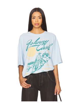 DAYDREAMER Johnny Cash American Rebel Tee in Blue.