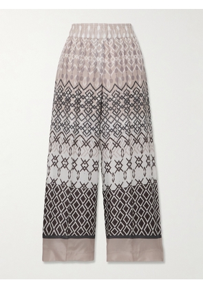 Brunello Cucinelli - Printed Silk-voile Wide-leg Pants - Multi - IT38,IT40,IT42,IT44,IT46