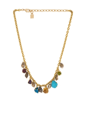 DANNIJO Zincite Necklace in Metallic Gold.