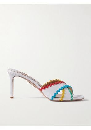 Aquazzura - Ric Rac 75 Raffia Sandals - White - IT35,IT35.5,IT36,IT36.5,IT37,IT37.5,IT38,IT38.5,IT39,IT39.5,IT40,IT40.5,IT41,IT41.5,IT42
