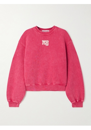 T BY ALEXANDER WANG - Printed Cotton-blend Jersey Sweatshirt - Pink - xx small,x small,small,medium,large
