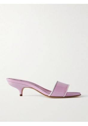Manolo Blahnik - Helamu 50 Two-tone Patent-leather Mules - Pink - IT36,IT37,IT37.5,IT38,IT38.5,IT39,IT39.5,IT40,IT41,IT42