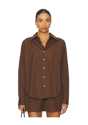 Comme Si La Shirt Classica in Brown. Size L. Also in S, M.