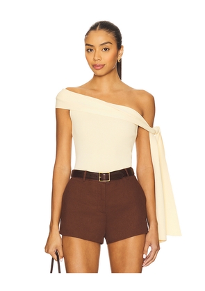 ALL THE WAYS Mariah Asymmetrical Top in Lemon. Size L. Also in XS, S, M.