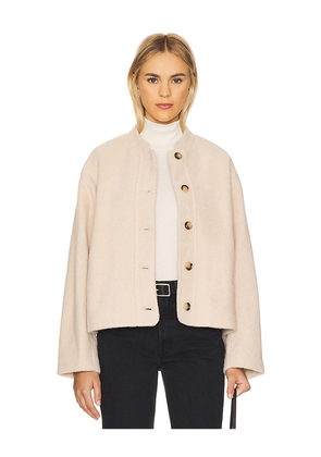 Elodie the Label Elodie Jules Half Coat in Beige. Size L. Also in S, XS, M, XL.