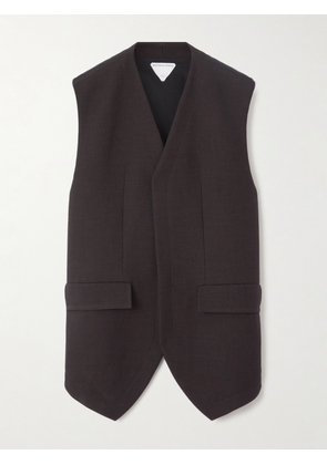 Bottega Veneta - Cotton-blend Crepe Vest - Brown - IT38,IT40,IT42