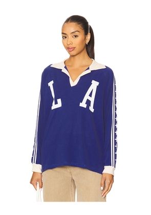 DAYDREAMER Los Angeles Stars Raglan Rugby Long Sleeve in Royal. Size S. Also in XS.