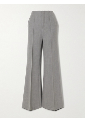 Chloé - Grain De Poudre Wool Flared Pants - Gray - FR 34,FR 36,FR 38,FR 40,FR 42,FR 44,FR 46