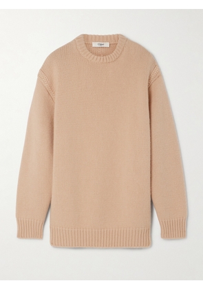 Chloé - Cotton And Cashmere-blend Sweater - Neutrals - x small,small,medium,large,x large