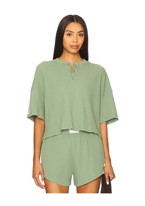 Eleven Eleven Waffle Top in Green. Size L. Also in S, XS.