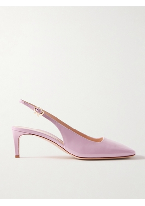 Gianvito Rossi - Nuit 55 Glossed-leather Slingback Pumps - Pink - IT35,IT36,IT36.5,IT37,IT37.5,IT38,IT38.5,IT39,IT39.5,IT40,IT40.5,IT41,IT41.5,IT42