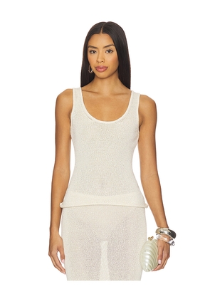 ASTA RESORT Ana Top in Ivory. Size L. Also in XS, S, M, XL.
