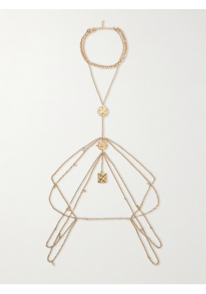 RABANNE - Medals Gold-tone Crystal Body Chain - One size