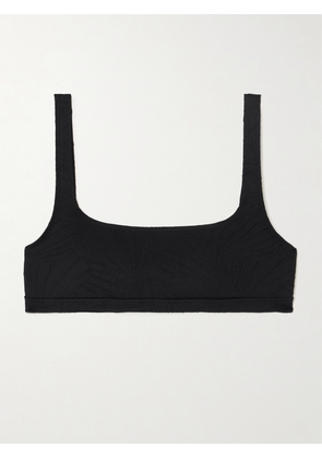 Loulou de Saison - Hephaistos Stretch-cloqué Bikini Top - Black - x small,small,medium,large,x large