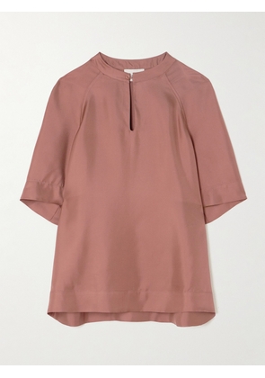 Loulou de Saison - Zeus Silk-twill Blouse - Pink - x small,small,medium,large,x large