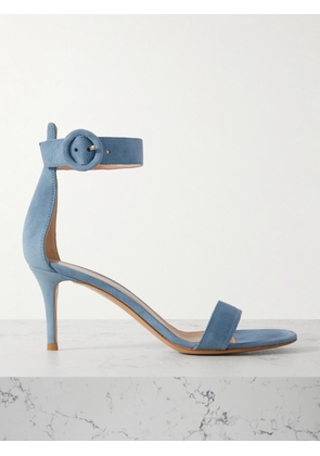 Gianvito Rossi - Portofino 70 Suede Sandals - Blue - IT35,IT35.5,IT36,IT36.5,IT37,IT37.5,IT38,IT38.5,IT39,IT39.5,IT40,IT40.5,IT41,IT41.5,IT42
