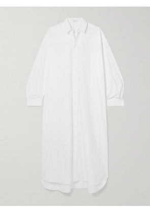WARDROBE.NYC - Oversized Cotton-poplin Maxi Shirt Dress - White - xx small,x small,small,medium,large,x large