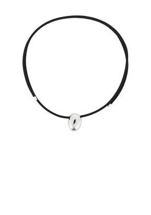 Cendre Jean Necklace in Metallic Silver.