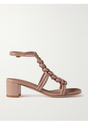 Gianvito Rossi - Capua 45 Woven Leather Sandals - Orange - IT35,IT35.5,IT36,IT36.5,IT37,IT37.5,IT38,IT38.5,IT39,IT39.5,IT40,IT40.5,IT41,IT41.5,IT42