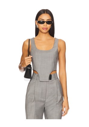 Bevza Corset Top in Light Grey. Size M. Also in S, XS.