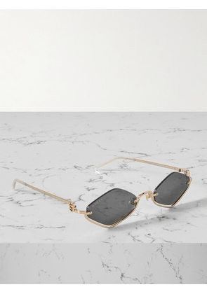 GUCCI EYEWEAR - Hexagon-frame Gold-tone Sunglasses - One size
