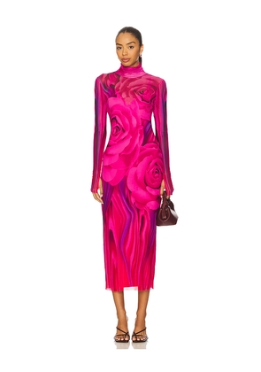 AFRM Shailene Midi Dress in Pink. Size 1X. Also in S, XXS, XS.