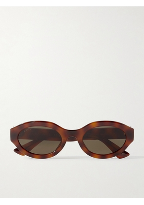 GUCCI EYEWEAR - Oval-frame Tortoiseshell Acetate Sunglasses - One size