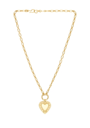 Brinker + Eliza Mini The Best Is Yet To Come Necklace in Metallic Gold.