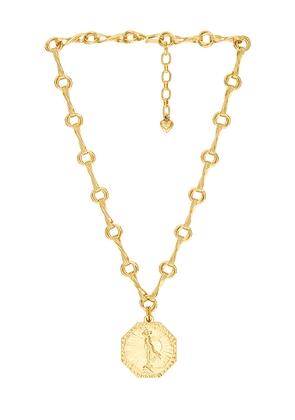 Brinker + Eliza Coraline Necklace in Metallic Gold.