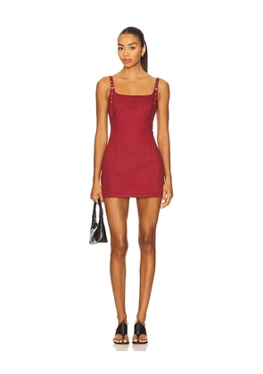 BY.DYLN Marcie Mini Dress in Red. Size L. Also in XS, S, M, XL.