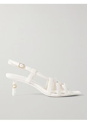 Chloé - Marcie Cutout Leather Slingback Sandals - Off-white - IT35,IT36,IT36.5,IT37,IT37.5,IT38,IT38.5,IT39,IT39.5,IT40,IT41