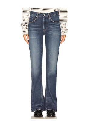 AGOLDE Mid Rise Kick Boot Jeans in Blue. Size 23. Also in 24, 25, 26, 27, 28, 29, 32, 33, 34.