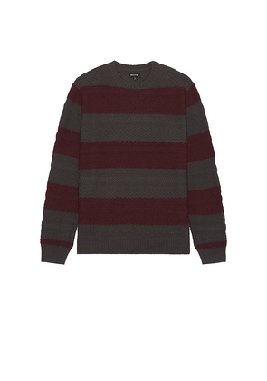 Brixton Midnight Crew Sweater in Grey. Size L. Also in S, M.