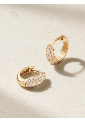 Sydney Evan - 14-karat Gold Diamond Hoop Earrings - One size