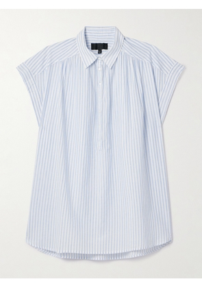 Nili Lotan - Normandy Striped Cotton-blend Voile Blouse - Blue - x small,small,medium,large,x large