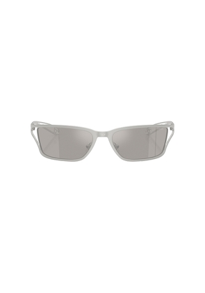 Diesel Rectangular Sunglasses in Metallic Silver.