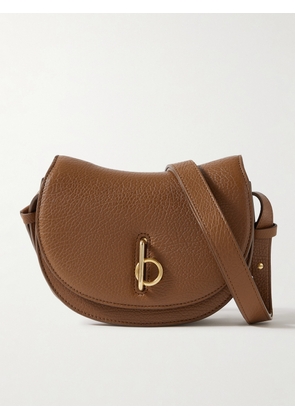 Burberry - Textured-leather Shoulder Bag - Brown - One size
