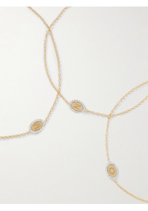 STONE AND STRAND - Teeny Marquee 10-karat Gold Diamond Bracelet - A,B,C,D,E,F,G,H,I,J,K,L,M,N,O,P,Q,R,S,U,V,W,X,Y,Z